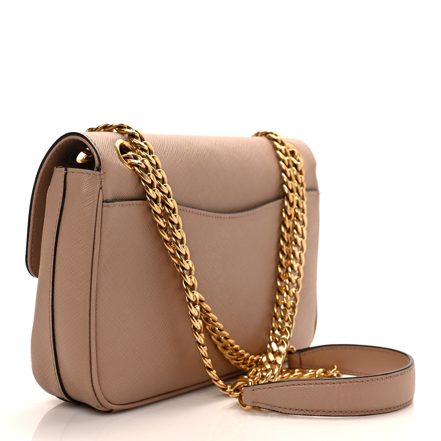 Prada Saffiano Flap Shoulder Bag Cipria 3 of 8