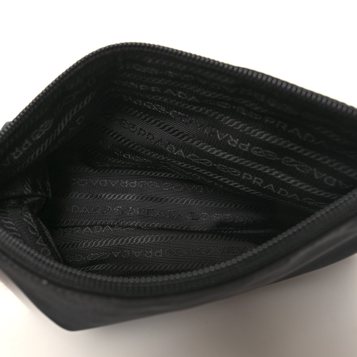 Tessuto Nylon Saffiano Wristlet Black