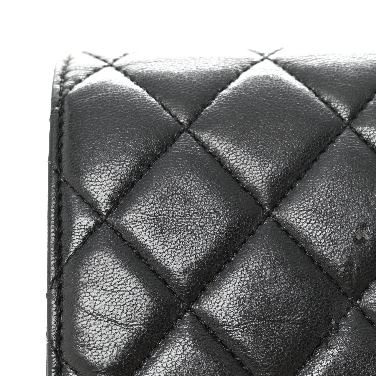 Chanel Lambskin Quilted Wallet On Chain WOC Black 12 of 13