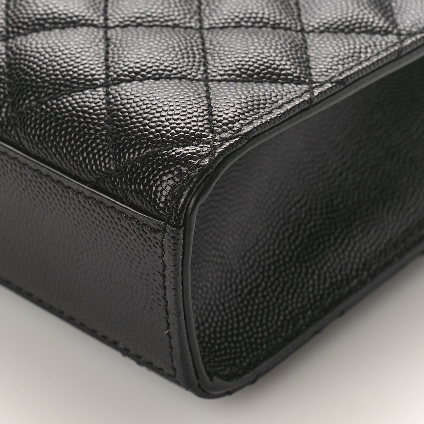 Grain De Poudre Textured Mixed Matelasse Triquilt Medium Monogram Satchel Black