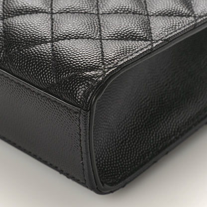 Saint Laurent Grain De Poudre Textured Mixed Matelasse Triquilt Medium Monogram Satchel Black 8 of 8