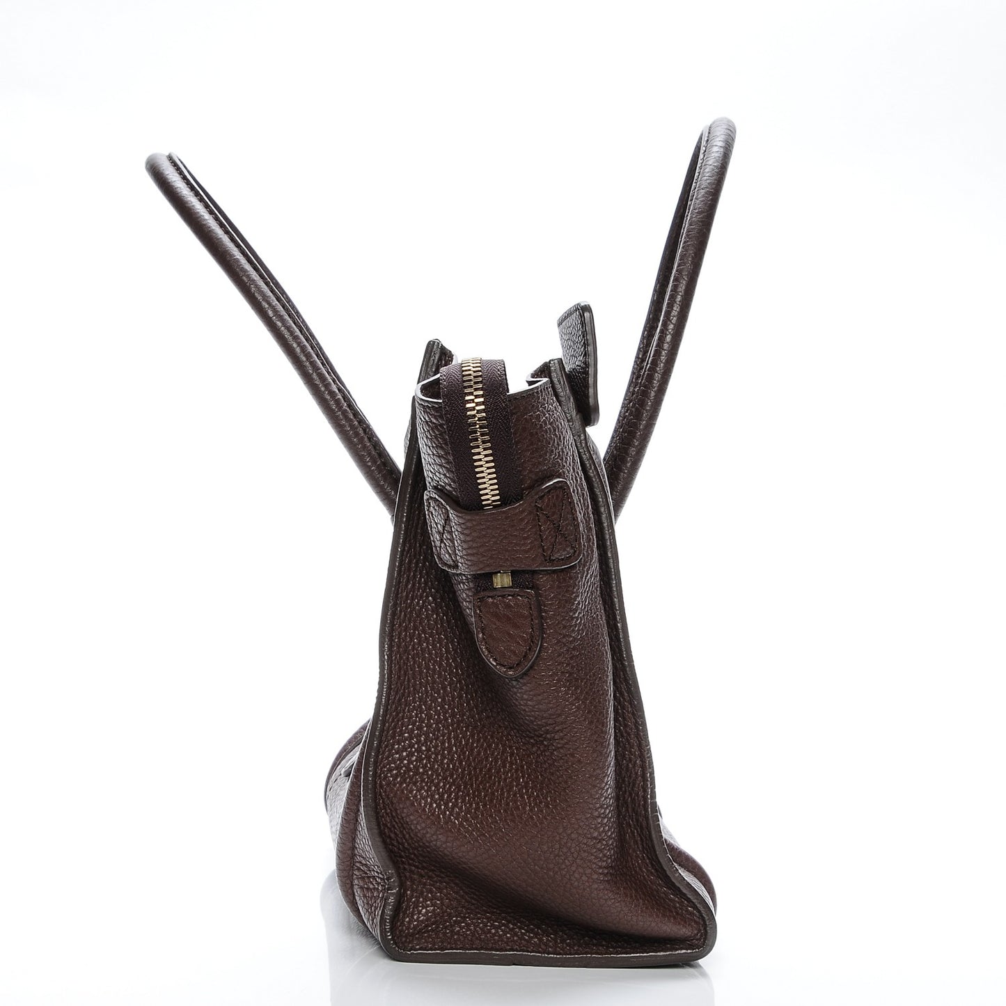 Pebbled Calfskin Micro Luggage Chocolate