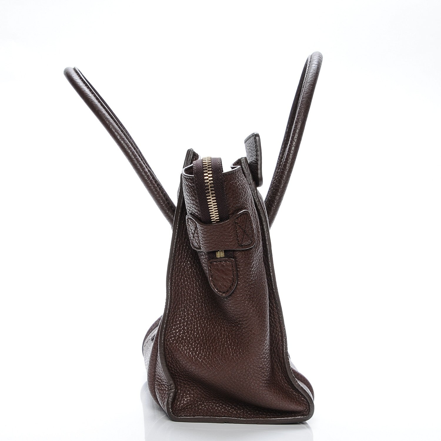 Celine Pebbled Calfskin Micro Luggage Chocolate 7 of 7