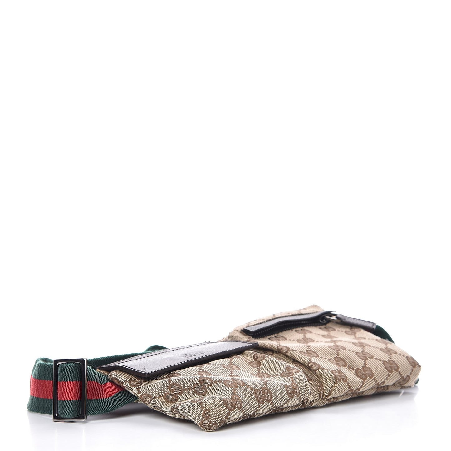 Monogram Web Belt Bag Dark Brown