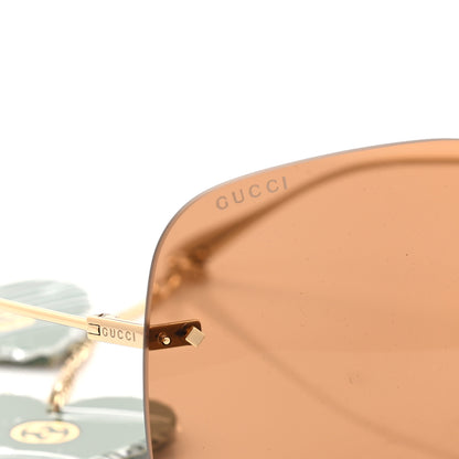 Gucci Acetate Detachable Charm Square Frame Sunglasses GG1148S Brown 5 of 7