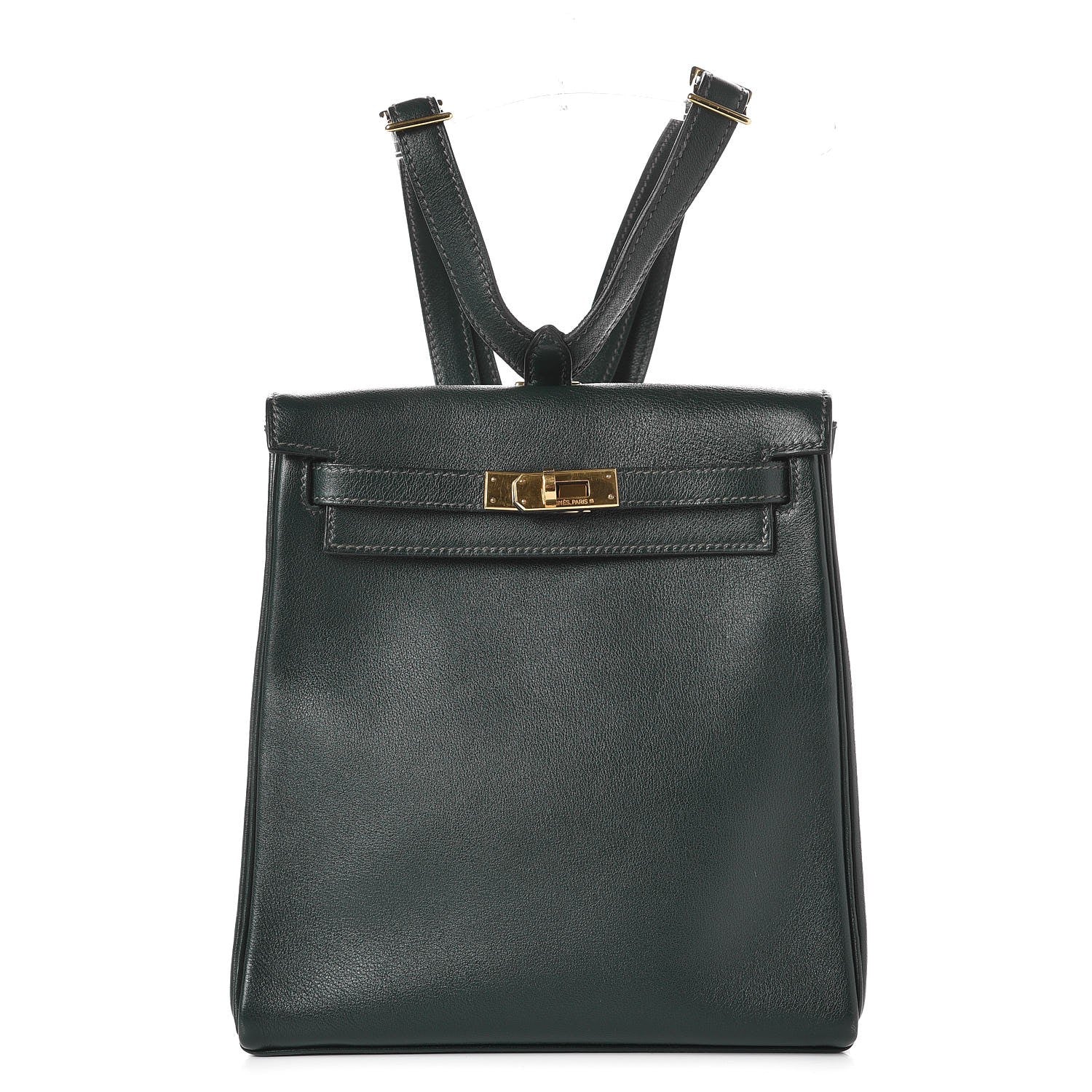 Hermes Veau Gulliver Kelly Ado Backpack 20 Vert Fonce 1 of 7