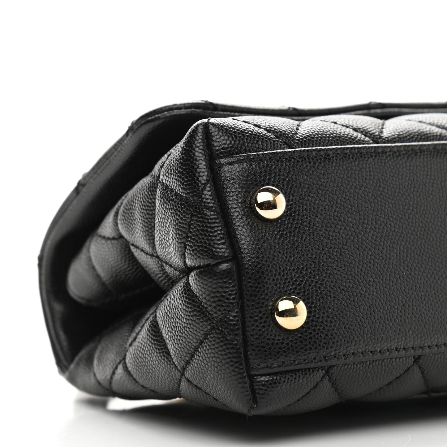 Caviar Quilted Extra Mini Coco Handle Flap Black