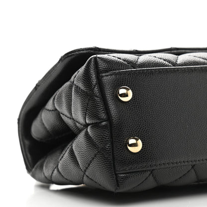 Chanel Caviar Quilted Extra Mini Coco Handle Flap Black 6 of 12
