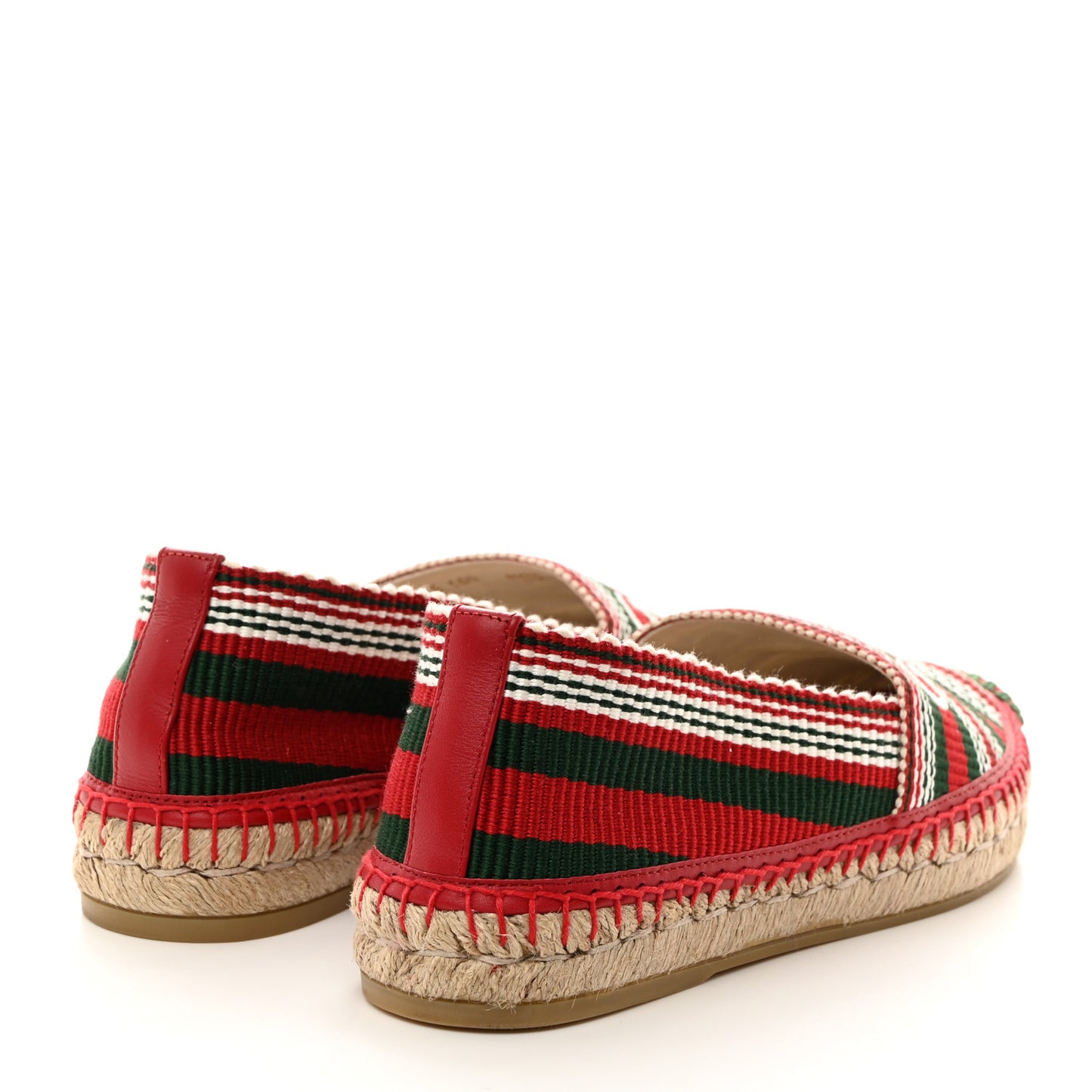 Canvas Stripe Sabela Womens Espadrilles 36 Red Green