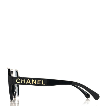 Chanel Acetate Polarized Square Sunglasses 5408 Black 3 of 7