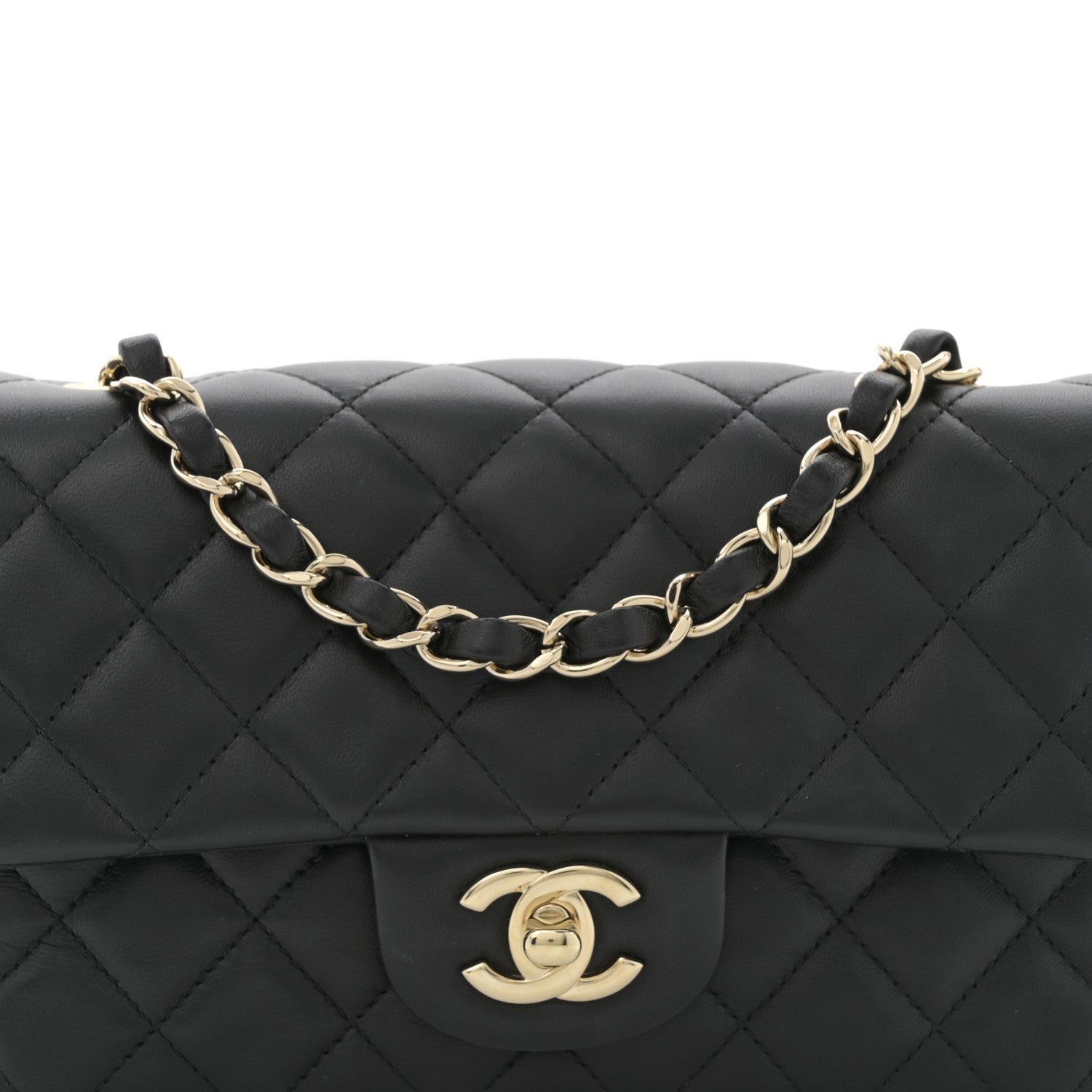 Chanel Lambskin Quilted Mini Rectangular Flap Black 8 of 11