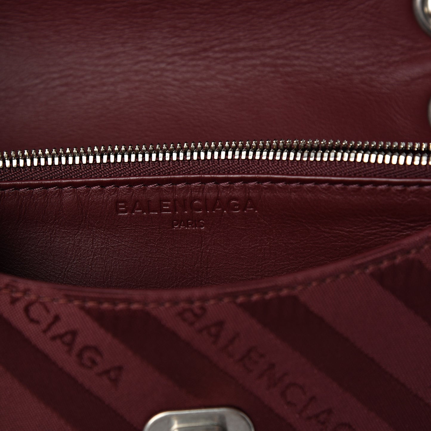 Nylon Jacquard Diagonal Logo Small Scarf Lock Chain Shoulder Bag Rouge Bordeaux Black Beige