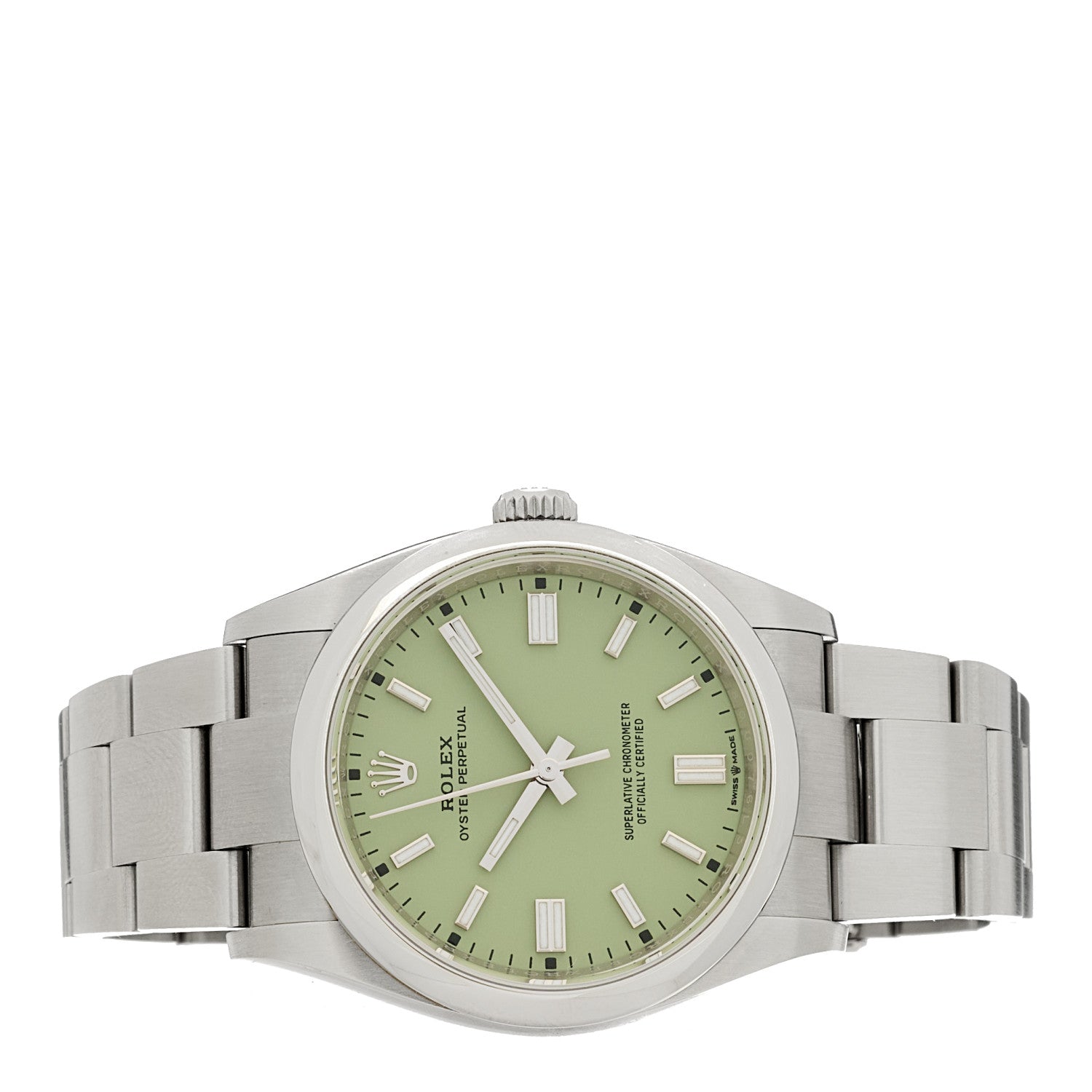 Rolex Stainless Steel 36mm Oyster Perpetual Watch Pistachio 126000 2 of 5