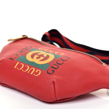 Gucci Grained Calfskin Small Logo Belt Bag Hibiscus Red 7 of 9