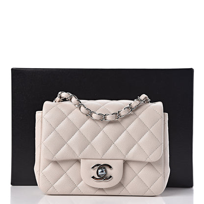 Chanel Caviar Quilted Mini Square Flap White 11 of 11