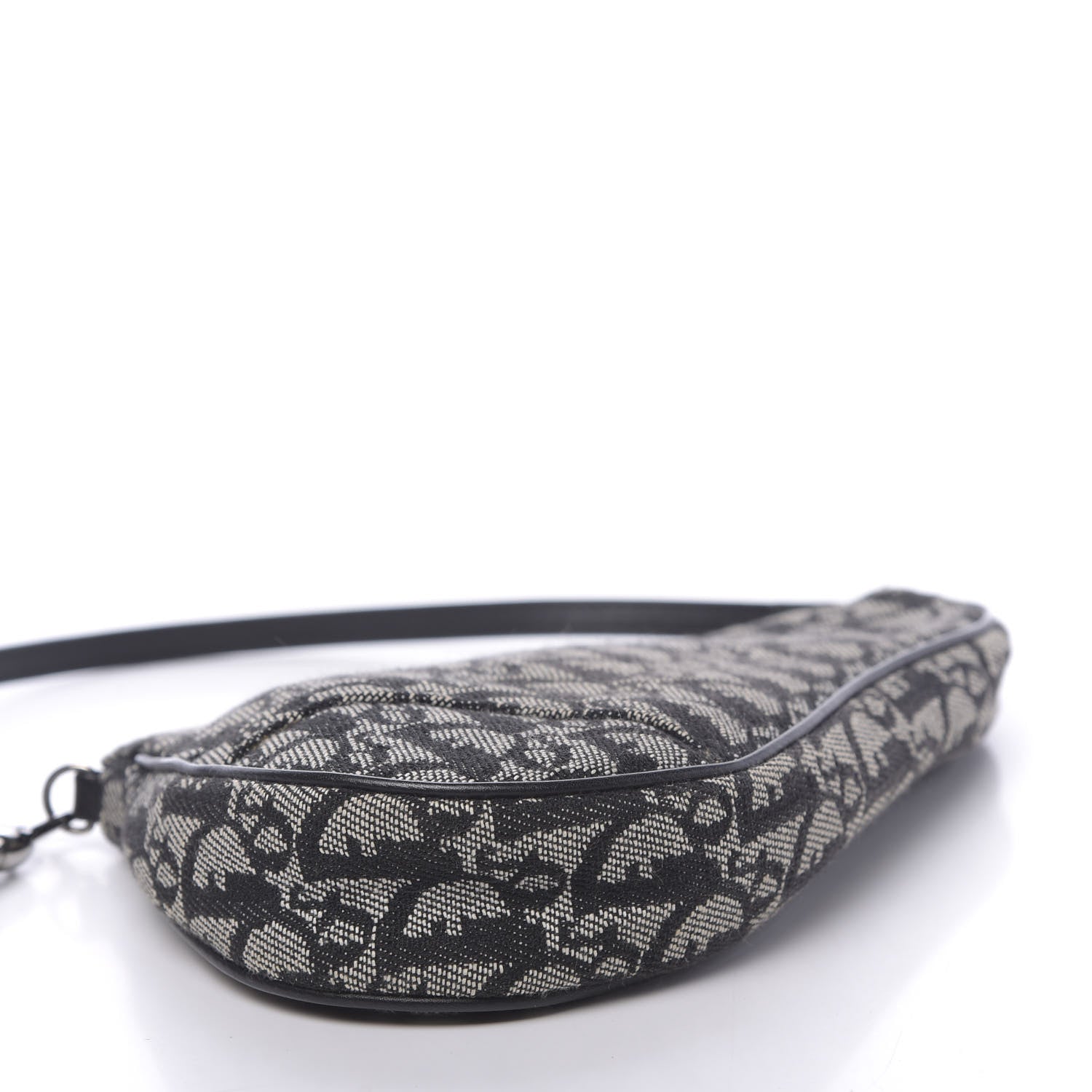 Christian Dior Monogram Mini Saddle Pochette Black 9 of 10