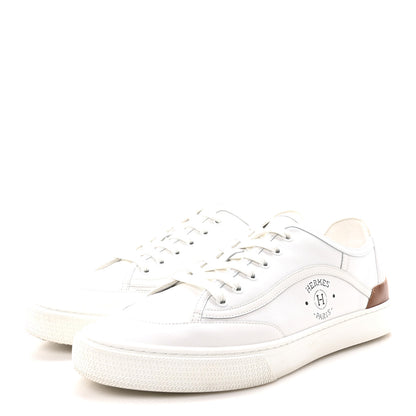 Hermes Calfskin Mens Get Sneakers 42 White 2 of 9