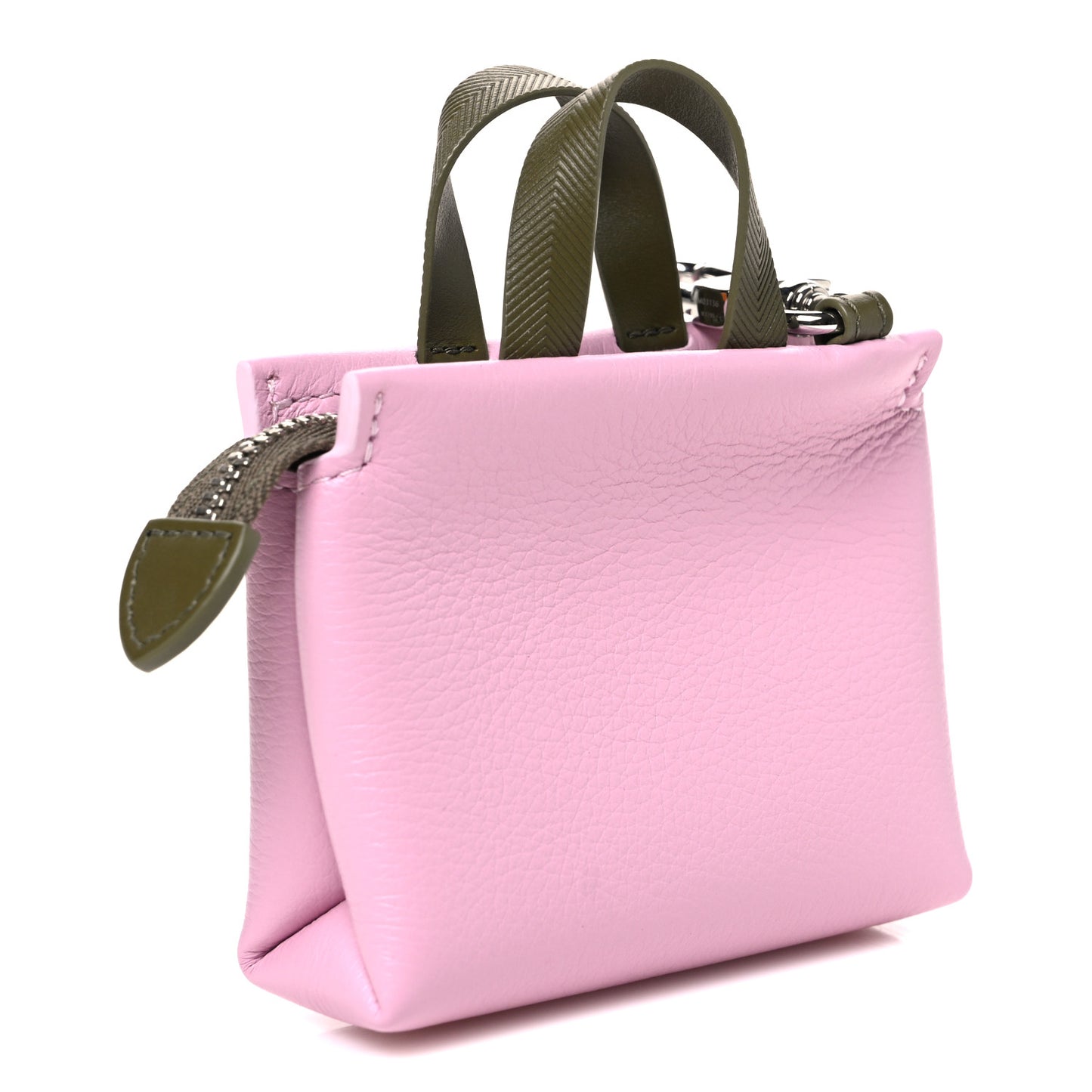 Calfskin Mini Shopper Bag Charm Rose