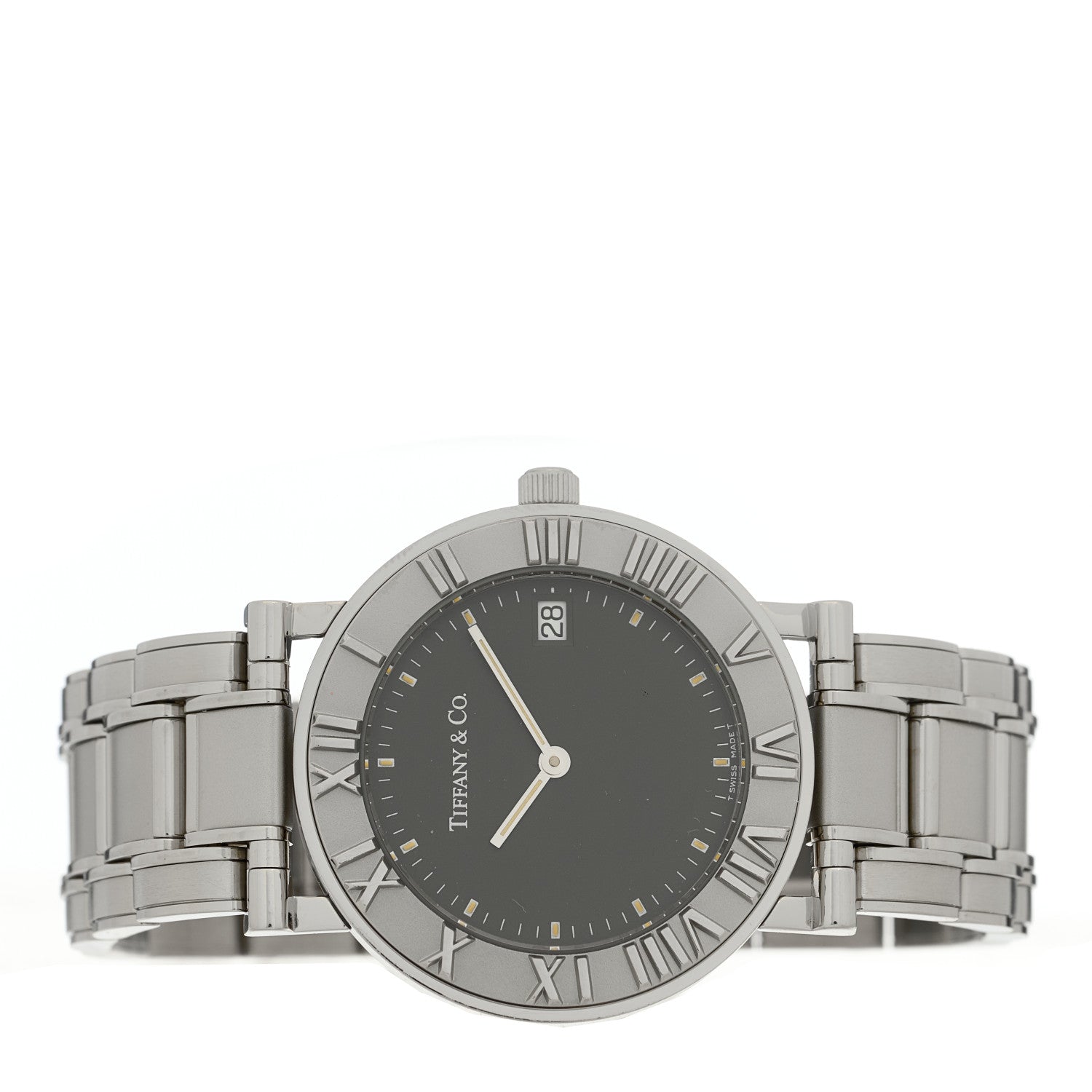 Tiffany Stainless Steel 33mm Atlas Quartz Watch Black 2 of 4