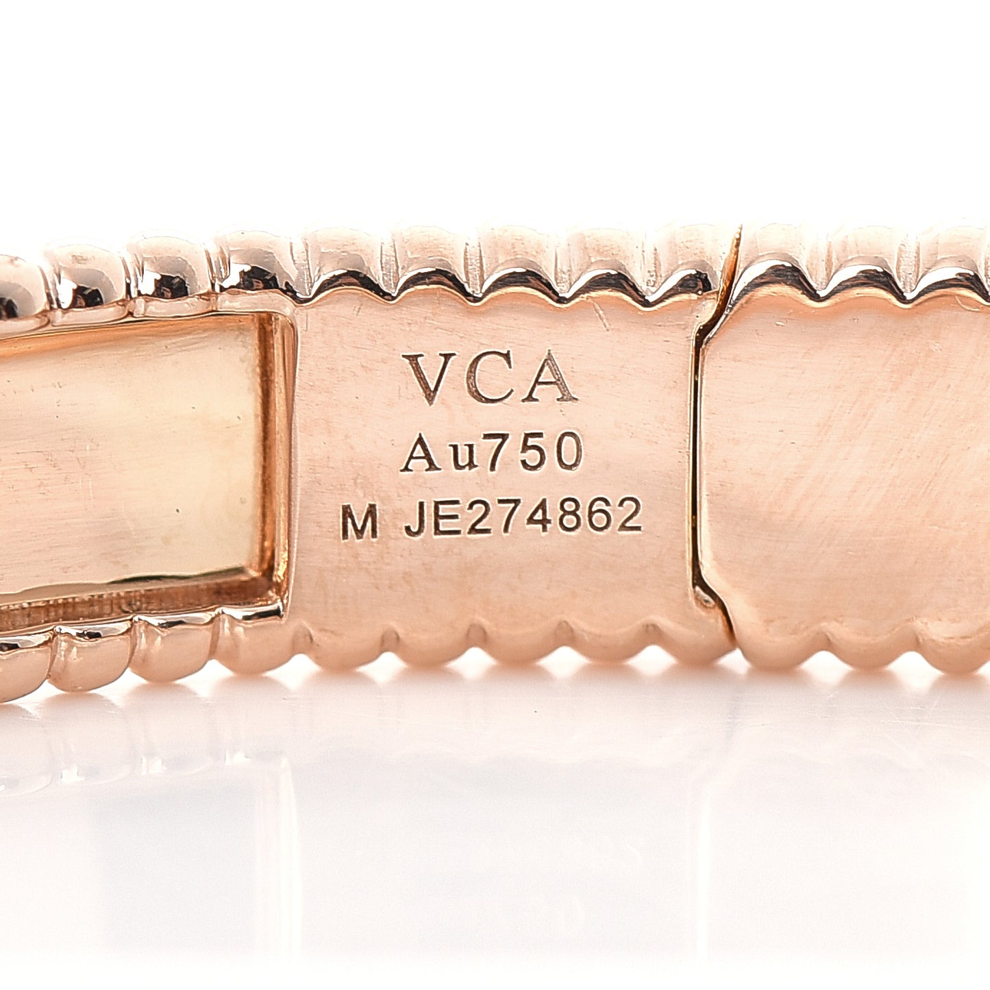 18K Rose Gold Perlee Signature Bangle Bracelet M