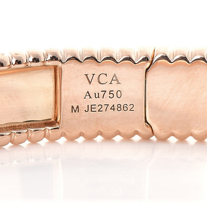 Van Cleef & Arpels 18K Rose Gold Perlee Signature Bangle Bracelet M 4 of 6
