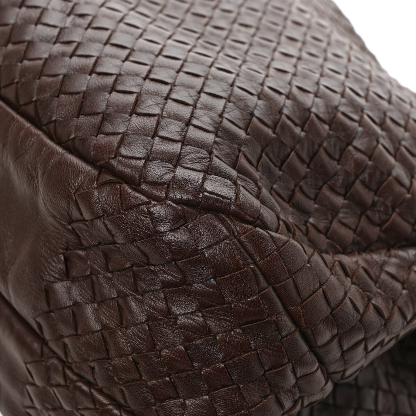 Nappa Intrecciato Medium Campana Hobo Ebano