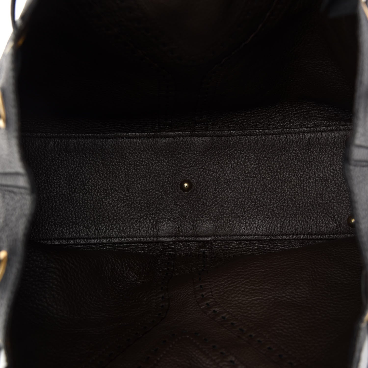 Saint Laurent Calfskin Reversible Double Sac Y Tote Black Brown 7 of 11