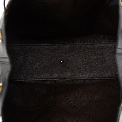 Saint Laurent Calfskin Reversible Double Sac Y Tote Black Brown 7 of 11