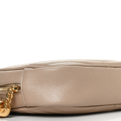 Saint Laurent Grain De Poudre Matelasse Monogram Mini Lou Camera Bag Dark Beige 8 of 10