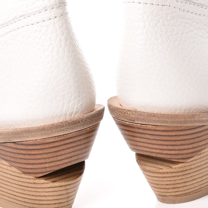 Fendi Grained Calfskin Cutwalk Ankle Boots 36.5 White 16 of 19