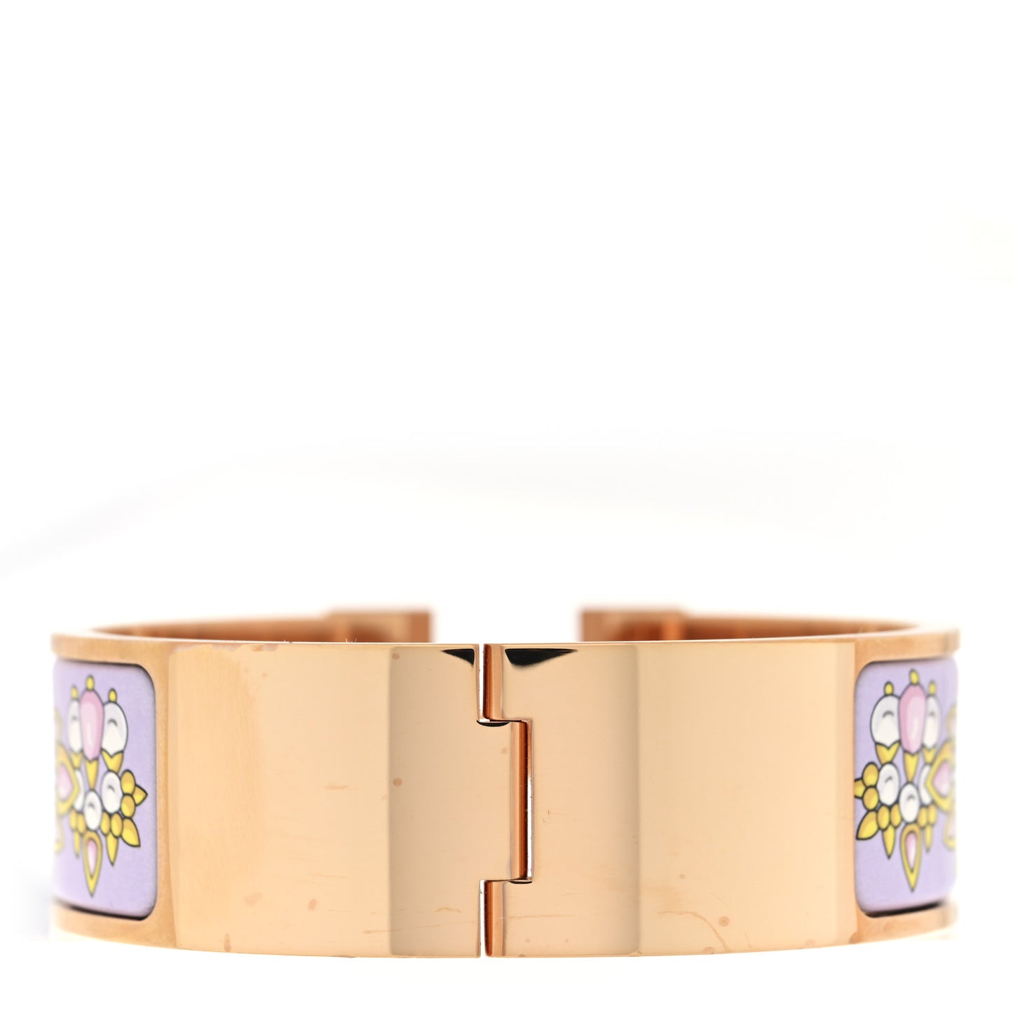 Enamel Printed Wide Parures Des Maharajas Clic Clac H Bracelet PM Hypno