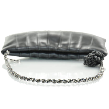 Chanel Lambskin Pleated Tassel Shoulder Bag Blak 5 of 9