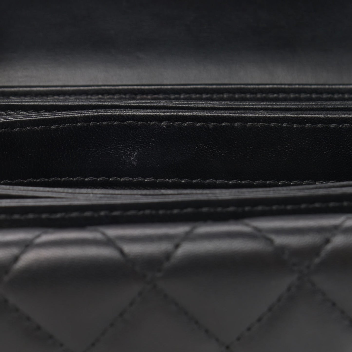Lambskin Quilted Small Handle Tied Top Handle Flap Black