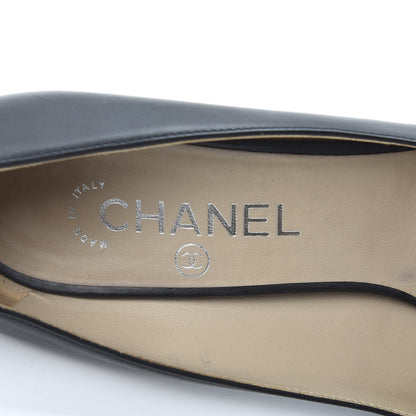 Chanel Lambskin CC Cap Toe Platform Chain Pumps 38.5 Black 7 of 9