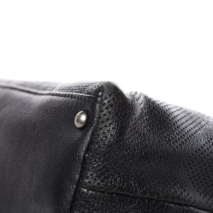 Chanel Goatskin Perforated Large CC Tote Black 17 of 17