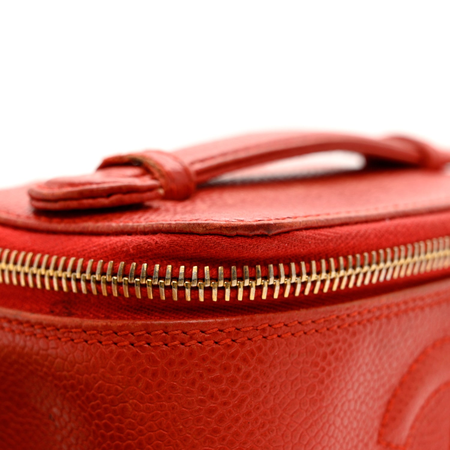 Chanel Caviar Vanity Cosmetic Case Red 11 of 11