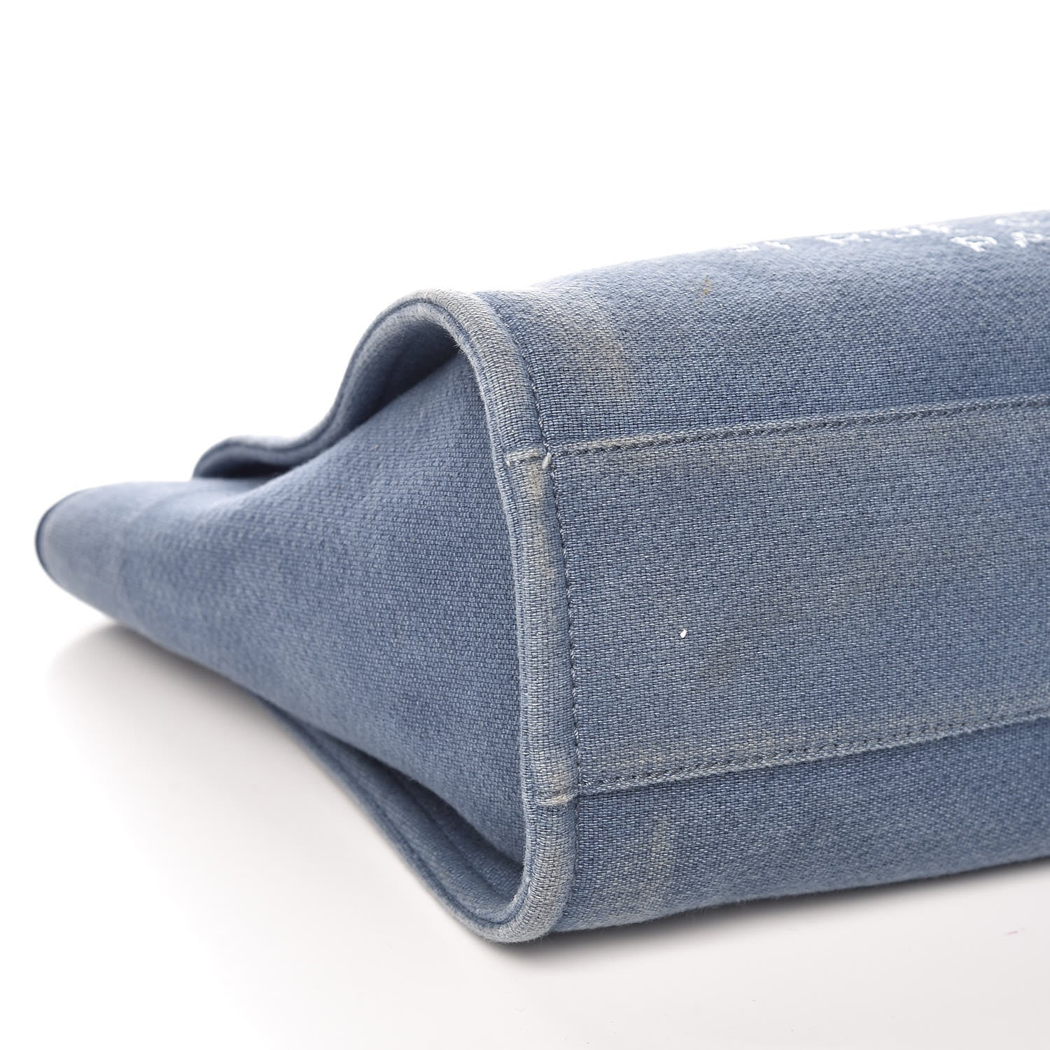 Chanel Canvas Small Deauville Tote Denim Blue 5 of 10