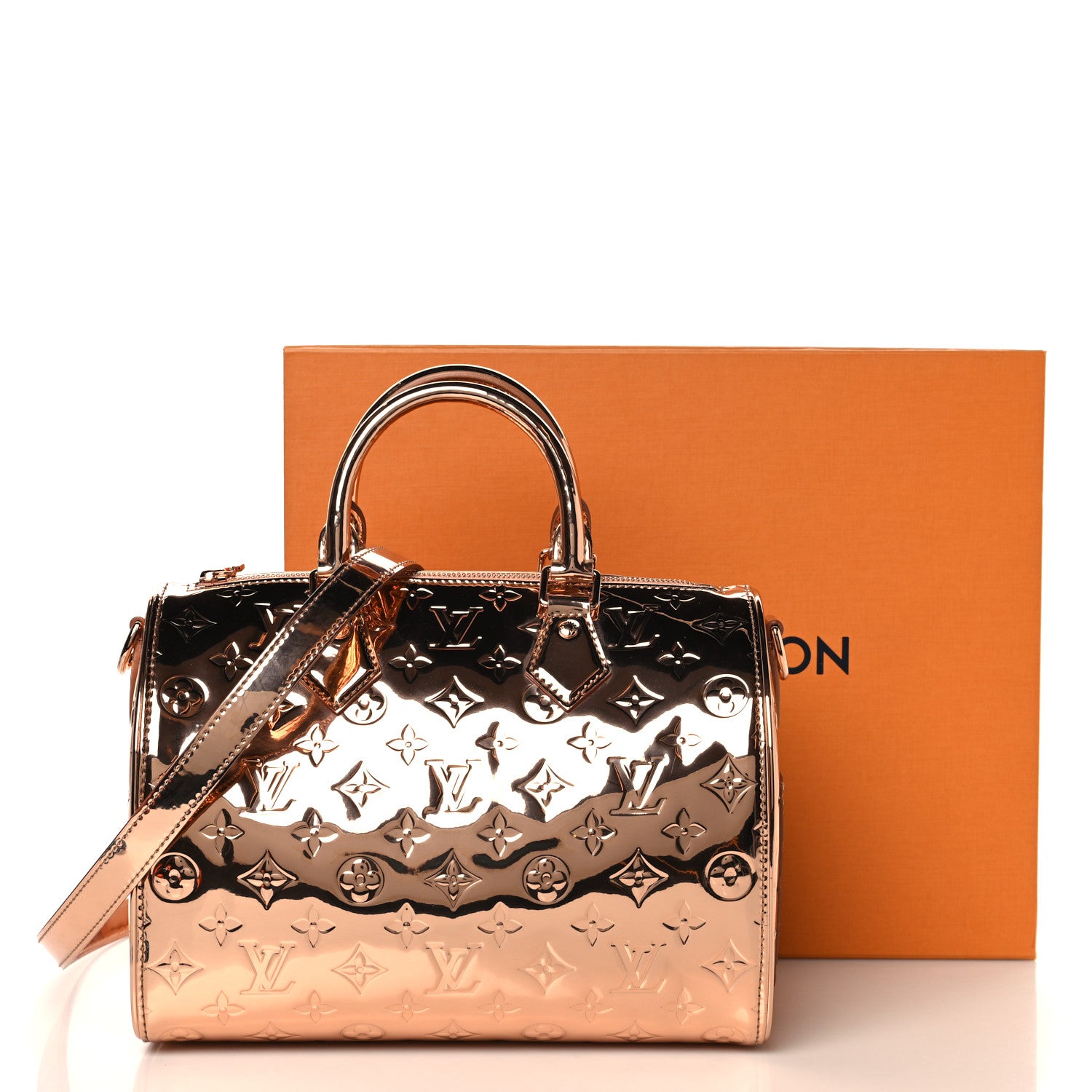 Louis Vuitton Monogram Miroir Speedy Bandouliere 25 Copper 10 of 10