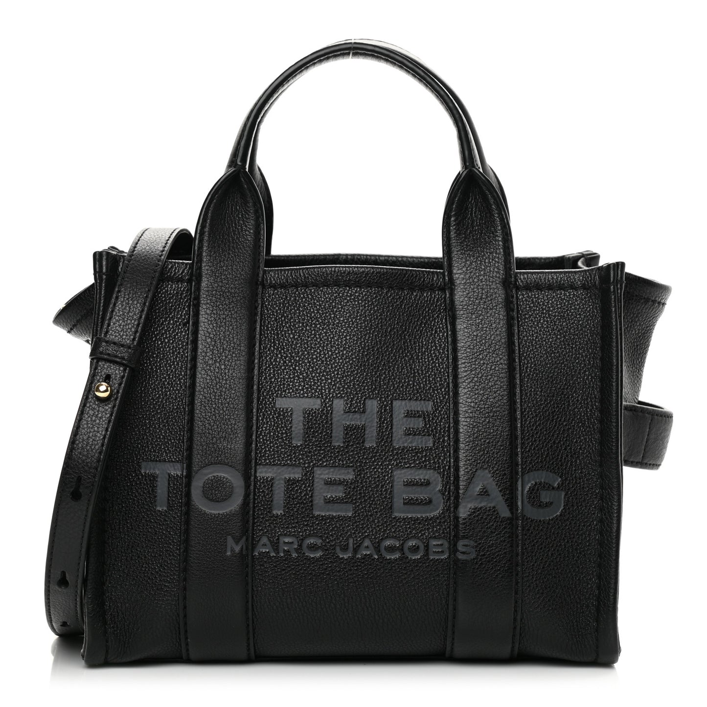 Grained Calfskin Small The Tote Bag Black