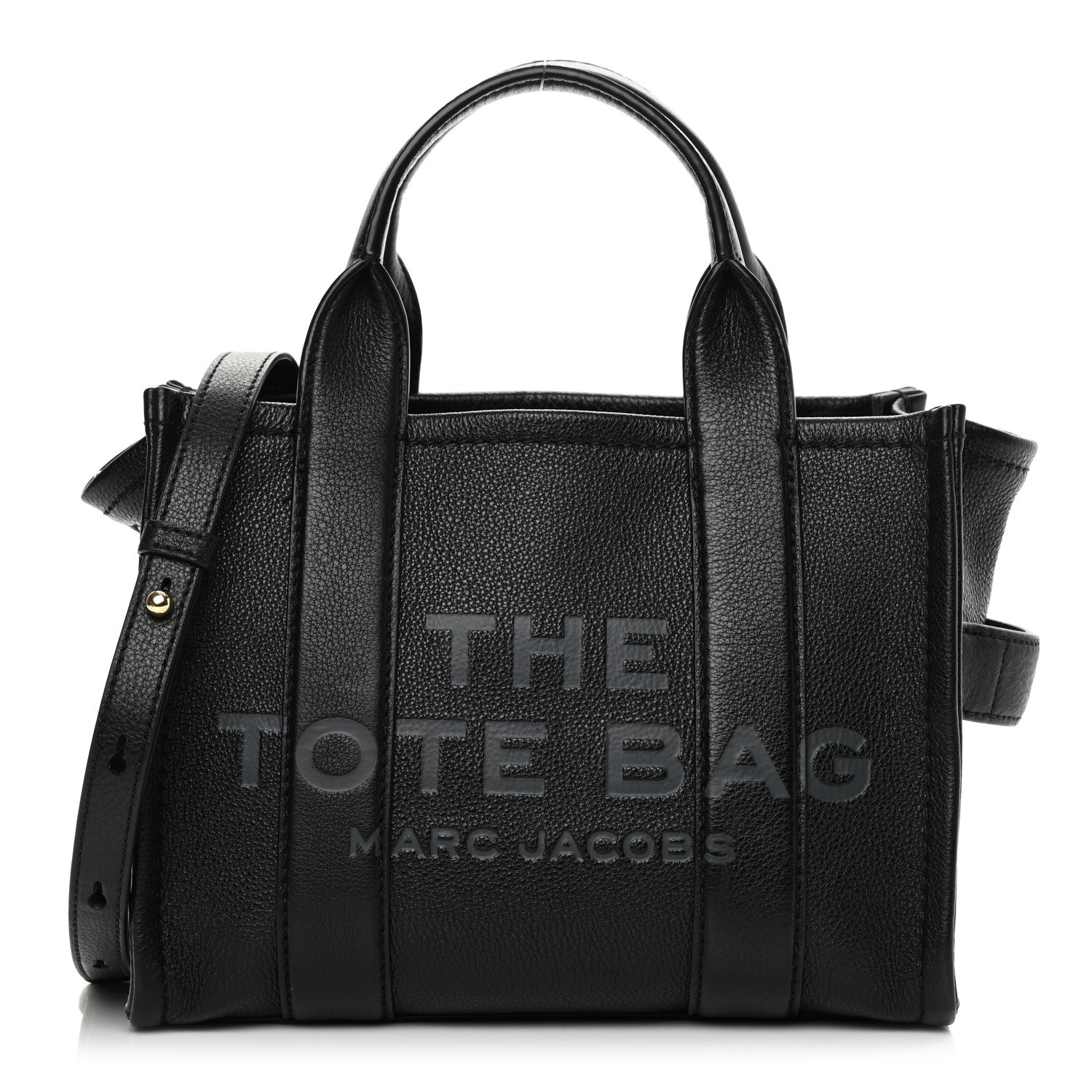 Marc Jacobs Grained Calfskin Small The Tote Bag Black 1 of 12