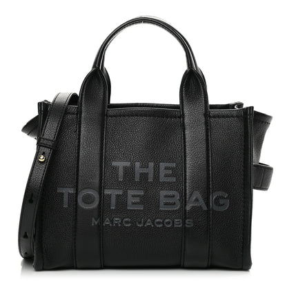 Marc Jacobs Grained Calfskin Small The Tote Bag Black 1 of 12
