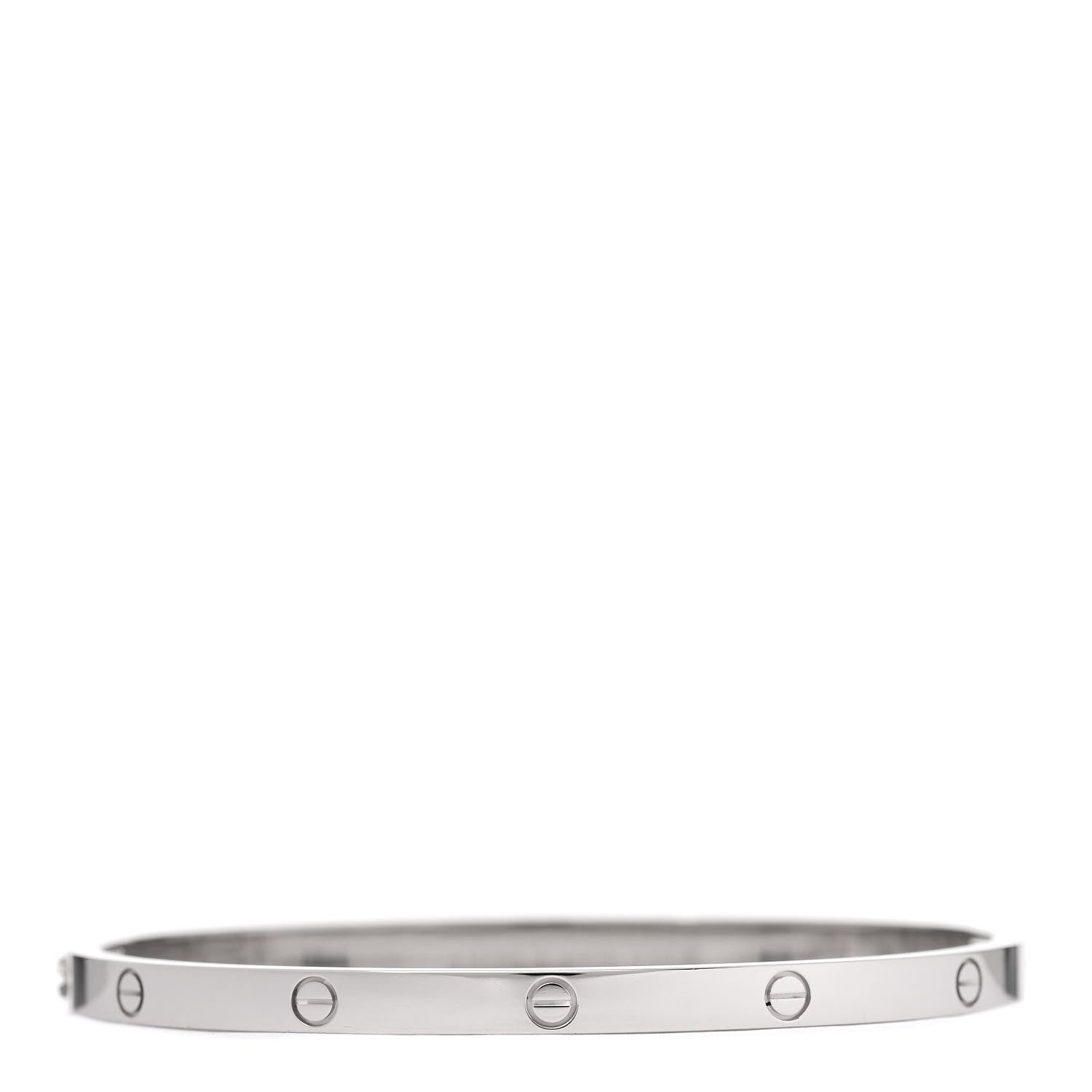 Cartier 18K White Gold Small LOVE Bracelet 16 2 of 4