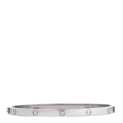 Cartier 18K White Gold Small LOVE Bracelet 16 2 of 4