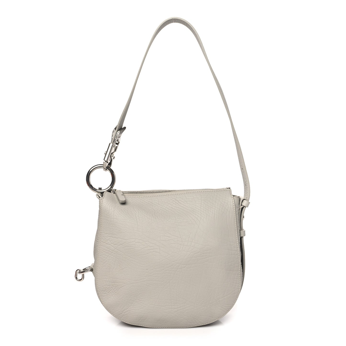 Grainy Calfskin Small Knight Crossbody Bag Hunter