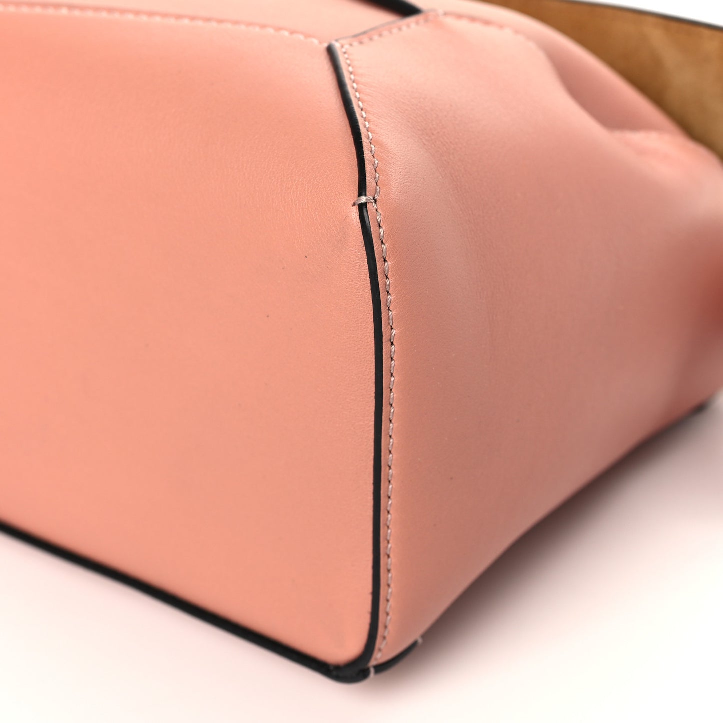 Calfskin Small Puzzle Edge Bag Dusty Pink