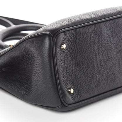Christian Dior Bullcalf Small Diorissimo Tote Black Rose Indien 8 of 9