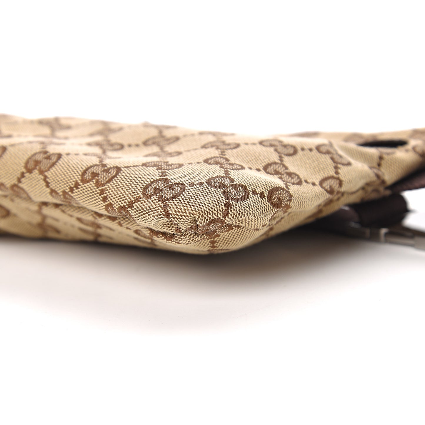 Monogram Web Belt Bag Dark Brown