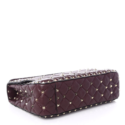 Valentino Garavani Nappa Medium Rockstud Spike Shoulder Bag Rubin 3 of 8