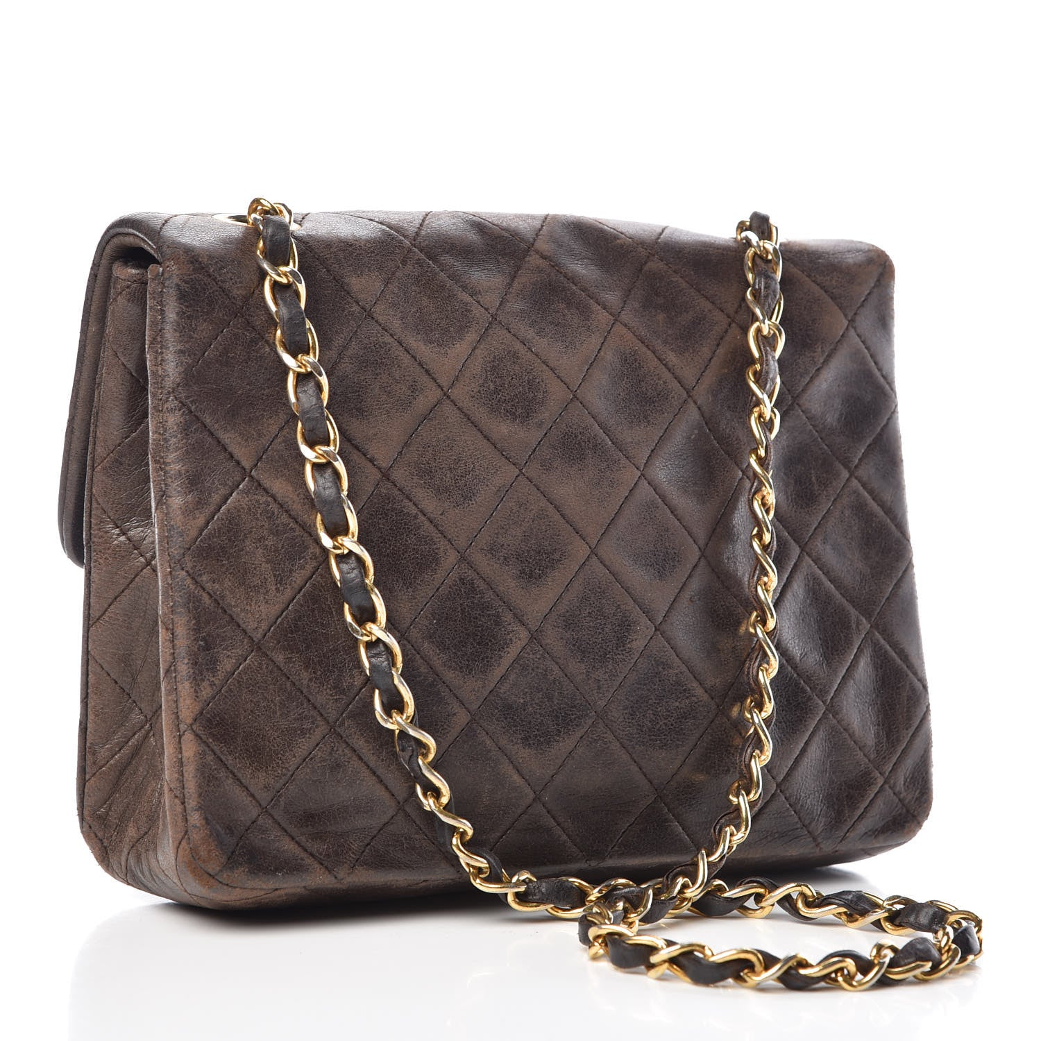 Chanel Lambskin Quilted Mini Square Flap Brown 3 of 13