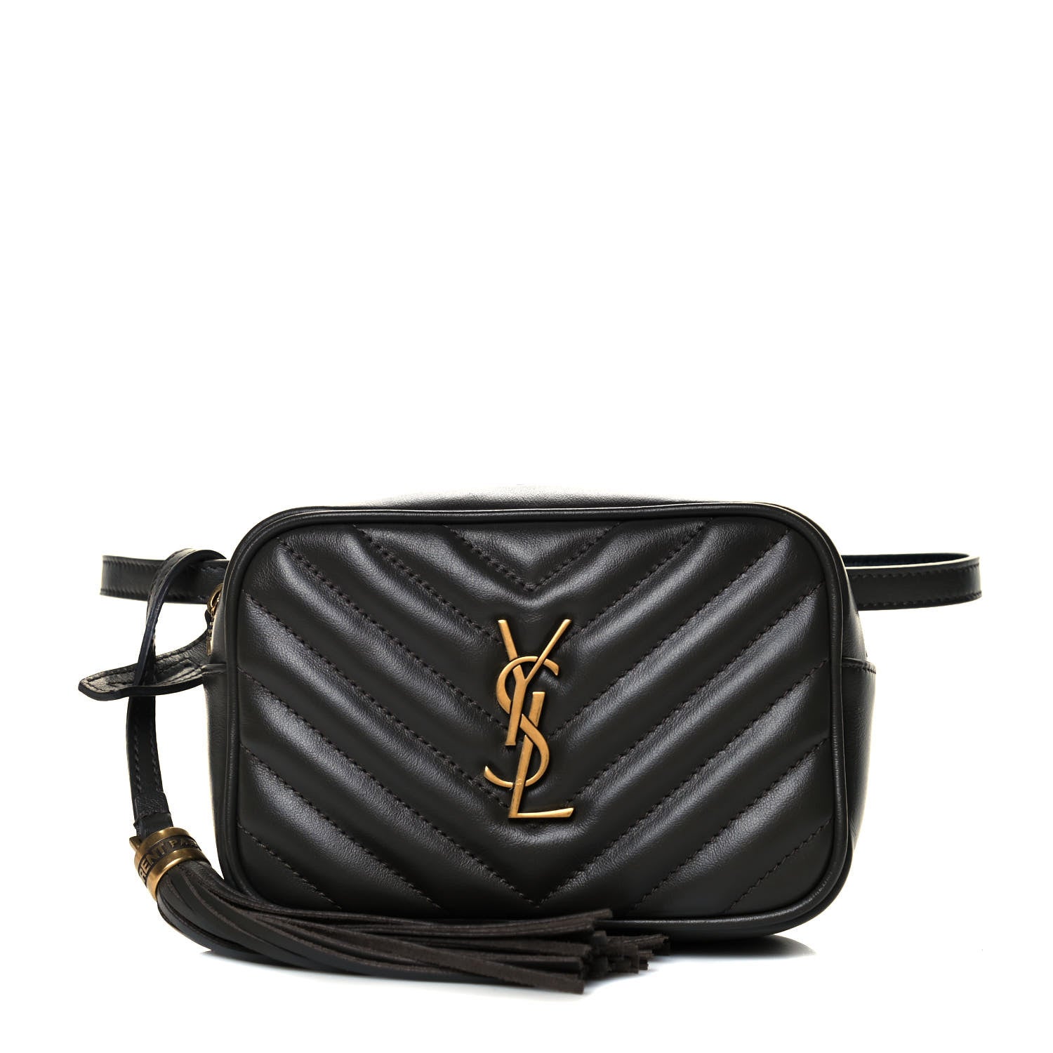 Saint Laurent Calfskin Matelasse Monogram Lou Belt Bag Smog 1 of 10